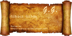 Gibicz Gilda névjegykártya